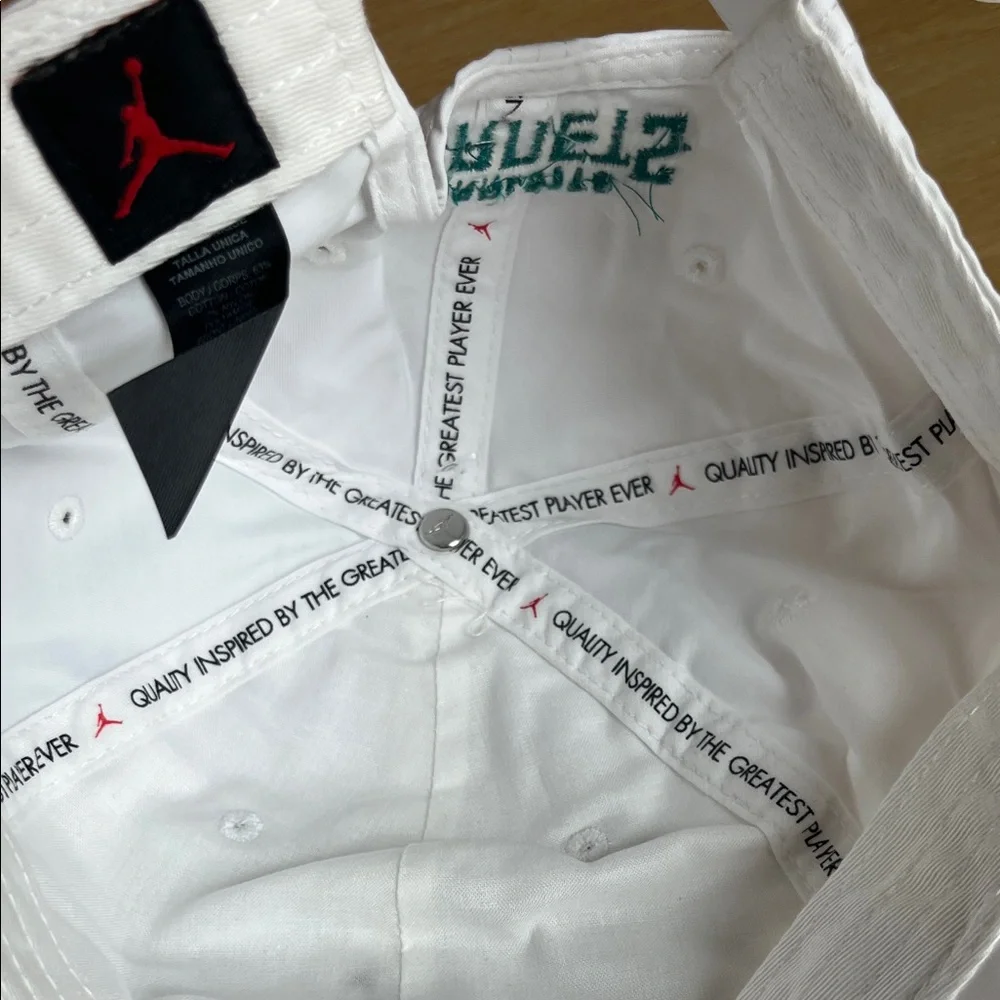 Jordan Heritage86 White Cap w/ Black Logo, Green charlotte Hornets-ADULT UNISEX - Picture 5 of 5